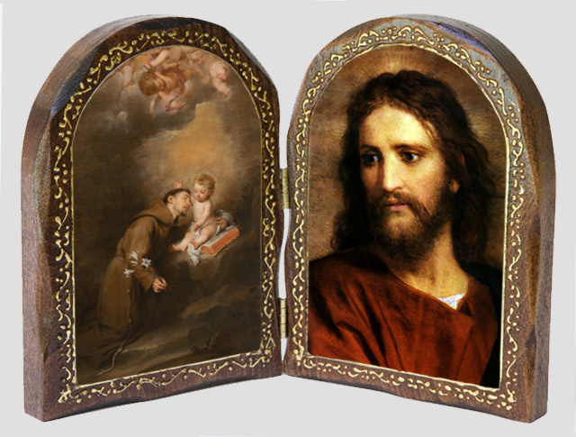 Catholic Artwork - St. Anthony of Padua and Jesus Christ at 33 W