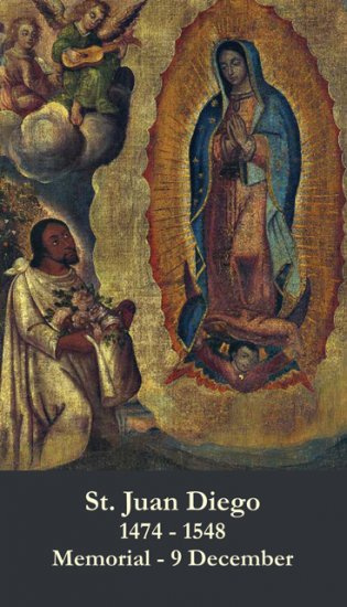 St. Juan Diego Bilingual Holy Card