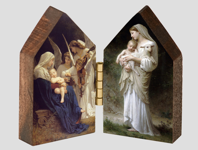 L'Innocence and Song of the Angels Wood Diptych - Click Image to Close